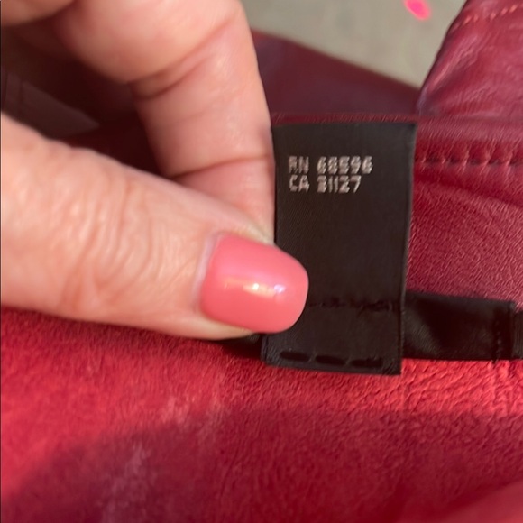 DKNY Red Leather Jacket - Picture 7 of 9